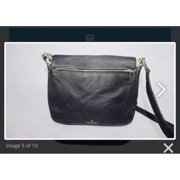 Kate Spade Black Saffiano Leather Crossbody Shoulder Bag - Picture 8 of 12